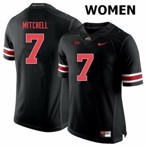 Women's Ohio State Buckeyes #7 Teradja Mitchell Black Out Nike NCAA College Football Jersey Stock BLZ5844AO